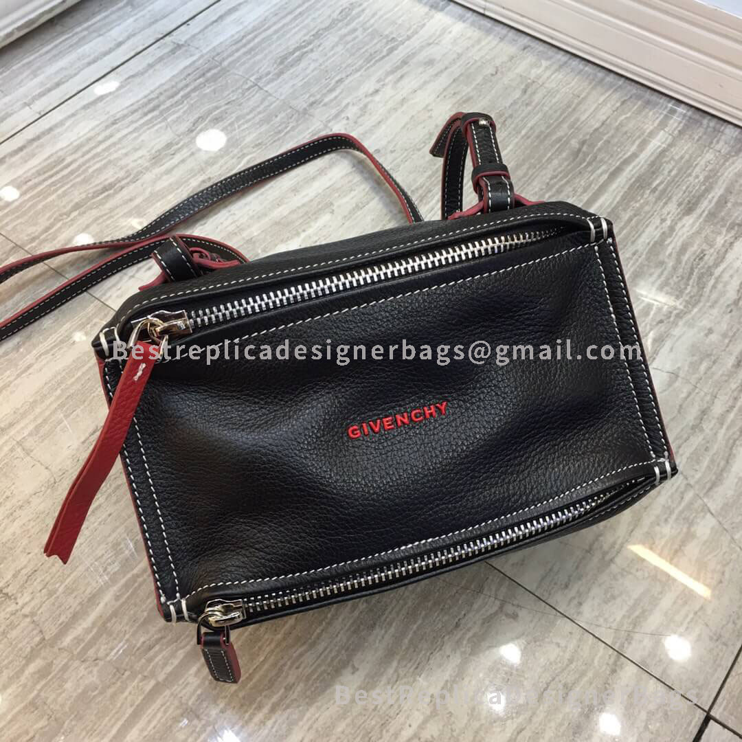 Givenchy Micro Pandora Bag Inblack And Red Suede SHW 2-28610